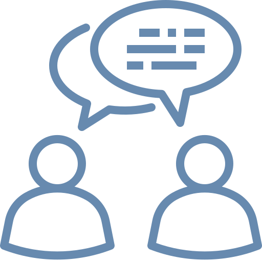 conversation Vector graphic of therapist and client having a conversation in initial therapy session